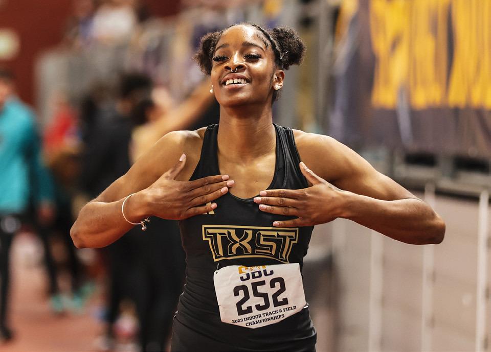 Multiple Texas State Athletes take home gold at the Sun Belt Indoor
